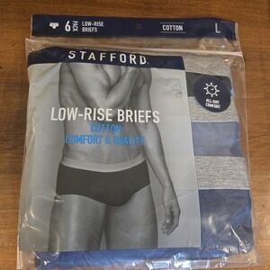 Stafford Mens 6 Pk Cotton Mix Dry+Cool Full-Cut Briefs Size S 28-31 Blue (150ia)
